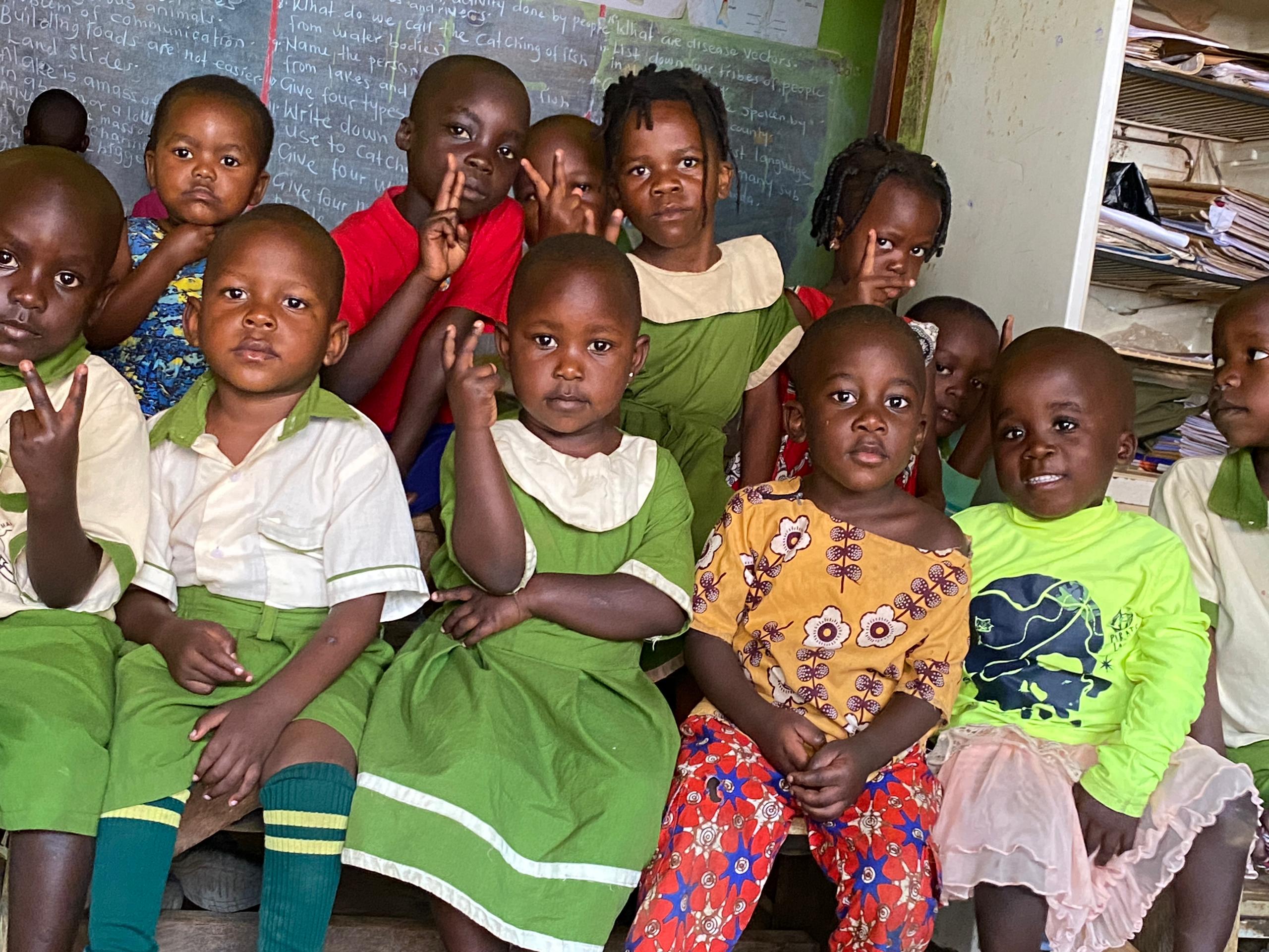 Children playing and learning